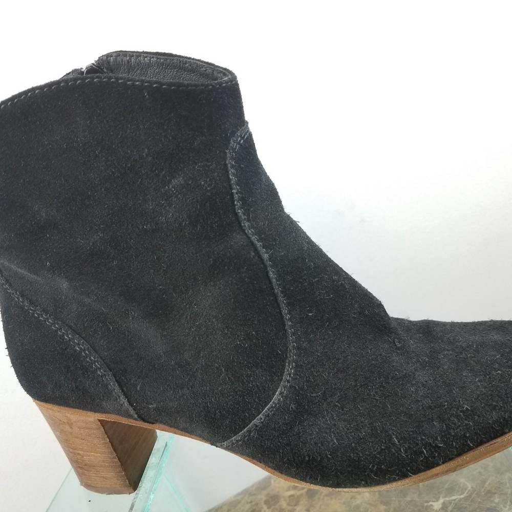 J. Crew Black Suede Leather Italy Zip Booties 11M